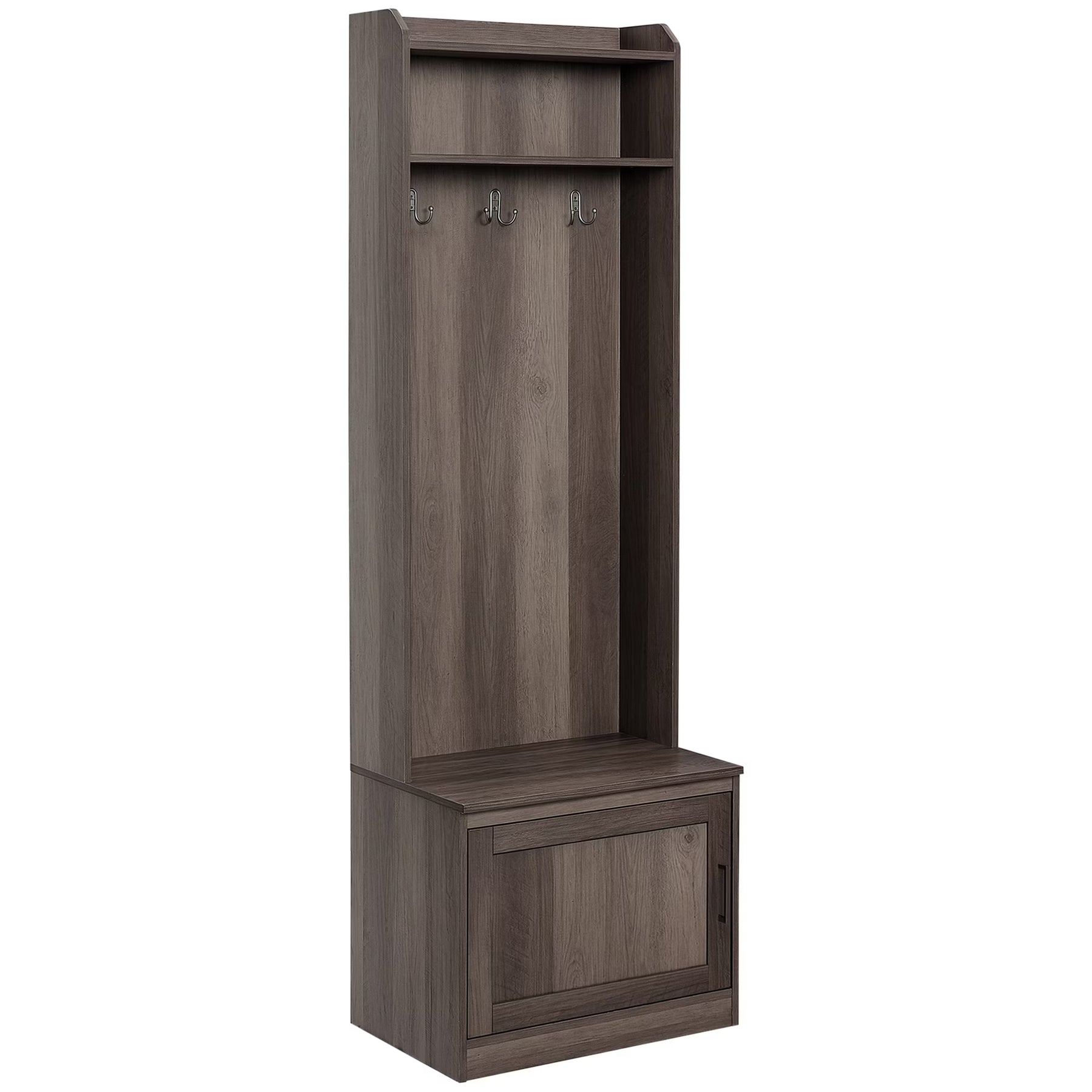 HOMCOM Rustic Hall Tree with Shoe Storage Bench, Entryway Bench with Coat Rack - Product image 3