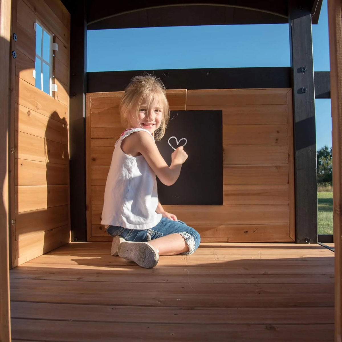 Backyard Discovery Canyon Creek Cedar Wood Swing Set with Wave Slide. Clubhouse. Play Kitchen - Product image 12