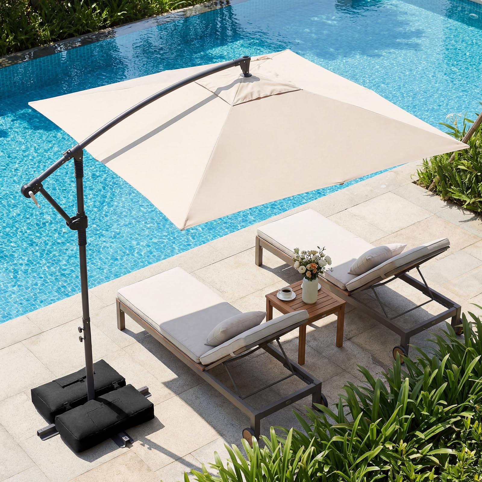 Tangkula 8x8 FT Patio Umbrella with Base Included - Product image 9