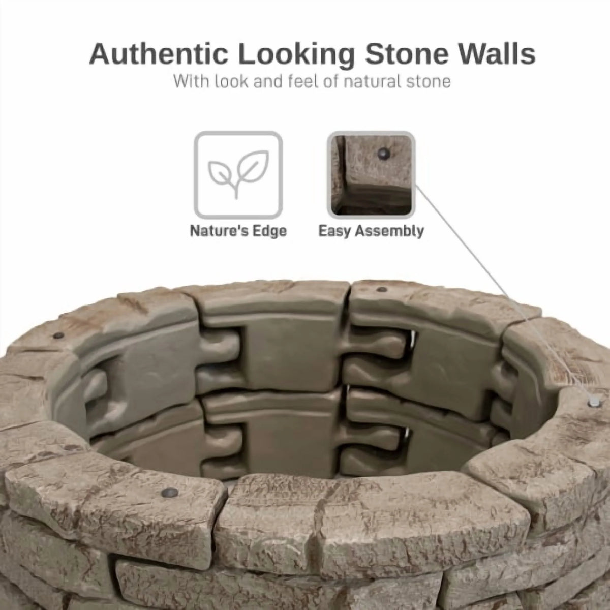 RTS Home Accents Rock Lock Raised Garden Bed Curved Rock (Pack of 4) - Product image 2