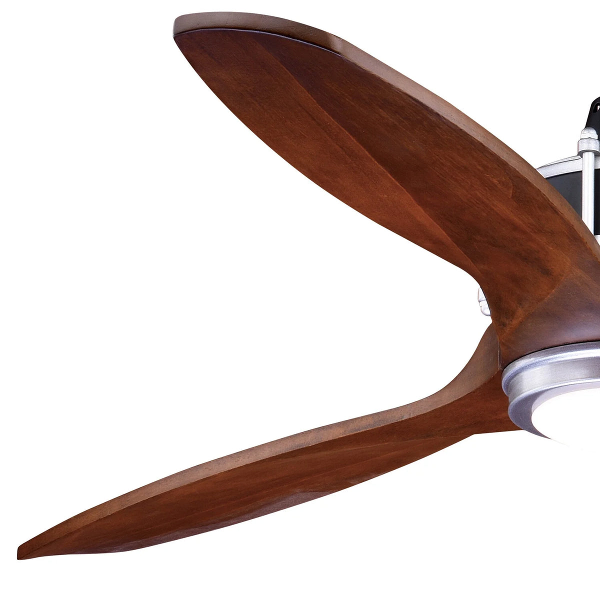 Vaxcel Curtiss Satin Brass Mid - Century Modern MCM Wood Propeller Ceiling Fan with LED Light Kit and - Product image 14
