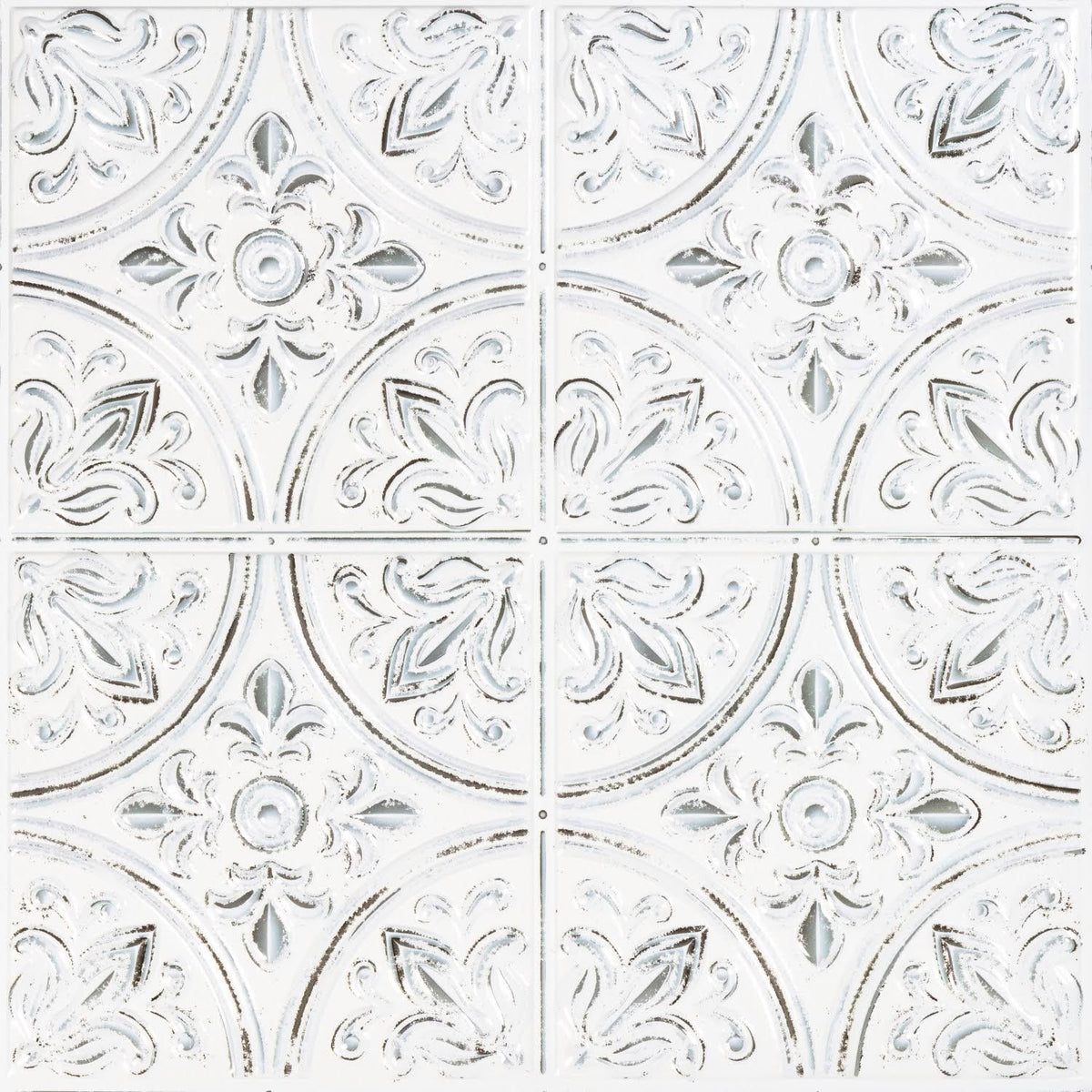 RoomMates Peel and Stick Tile Backsplash White Tin - Product image 1
