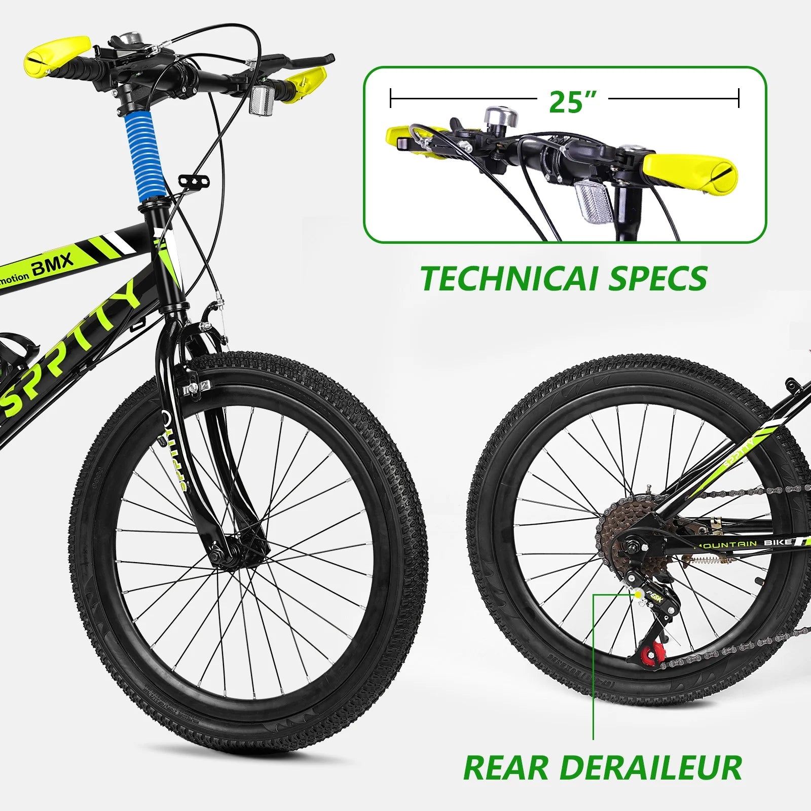 SPPTTY 20 - 24 in Bike, 6 - Speed Mountain Bike for Men Women Boys Girls, Comfort Saddle, Blue - Product image 18