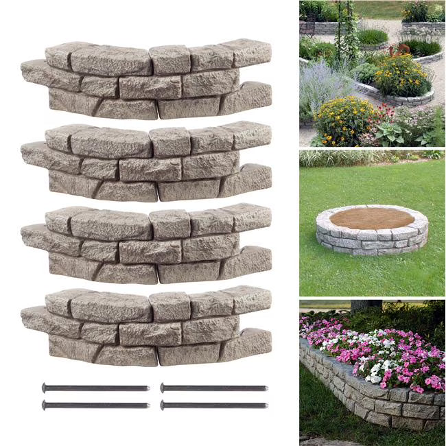 RTS Home Accents Rock Lock Raised Garden Bed Curved Rock (Pack of 4) - Product image 1