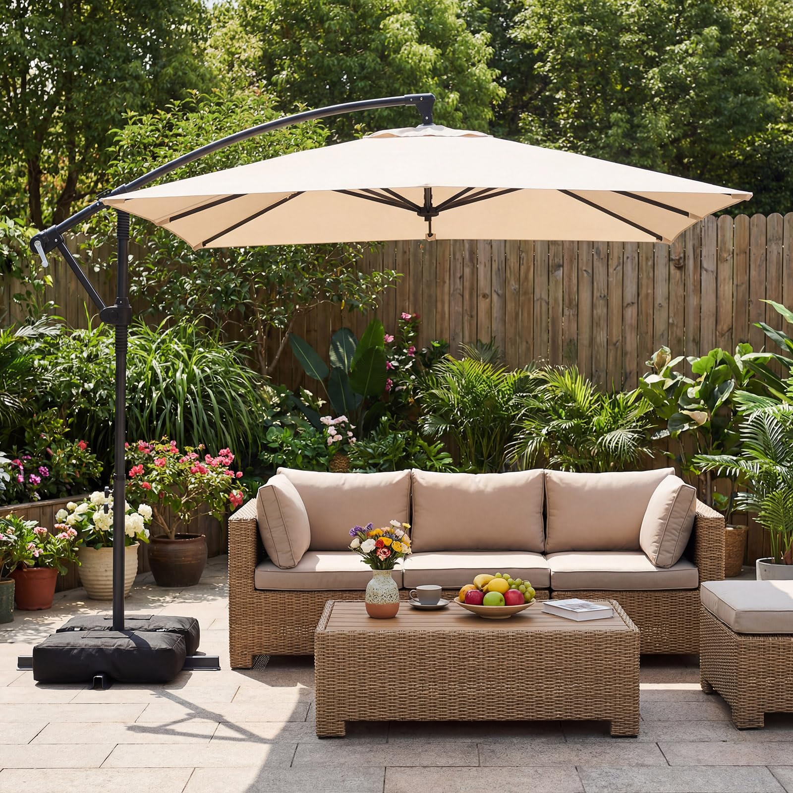 Tangkula 8x8 FT Patio Umbrella with Base Included - Product image 2