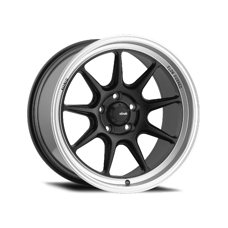 Konig Countergram 15" Matte Black/Machined Lip