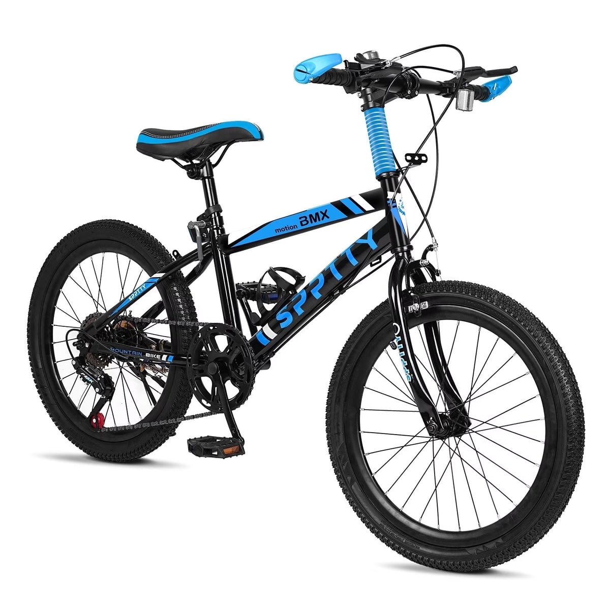 SPPTTY 20 - 24 in Bike, 6 - Speed Mountain Bike for Men Women Boys Girls, Comfort Saddle, Blue - Product image 1