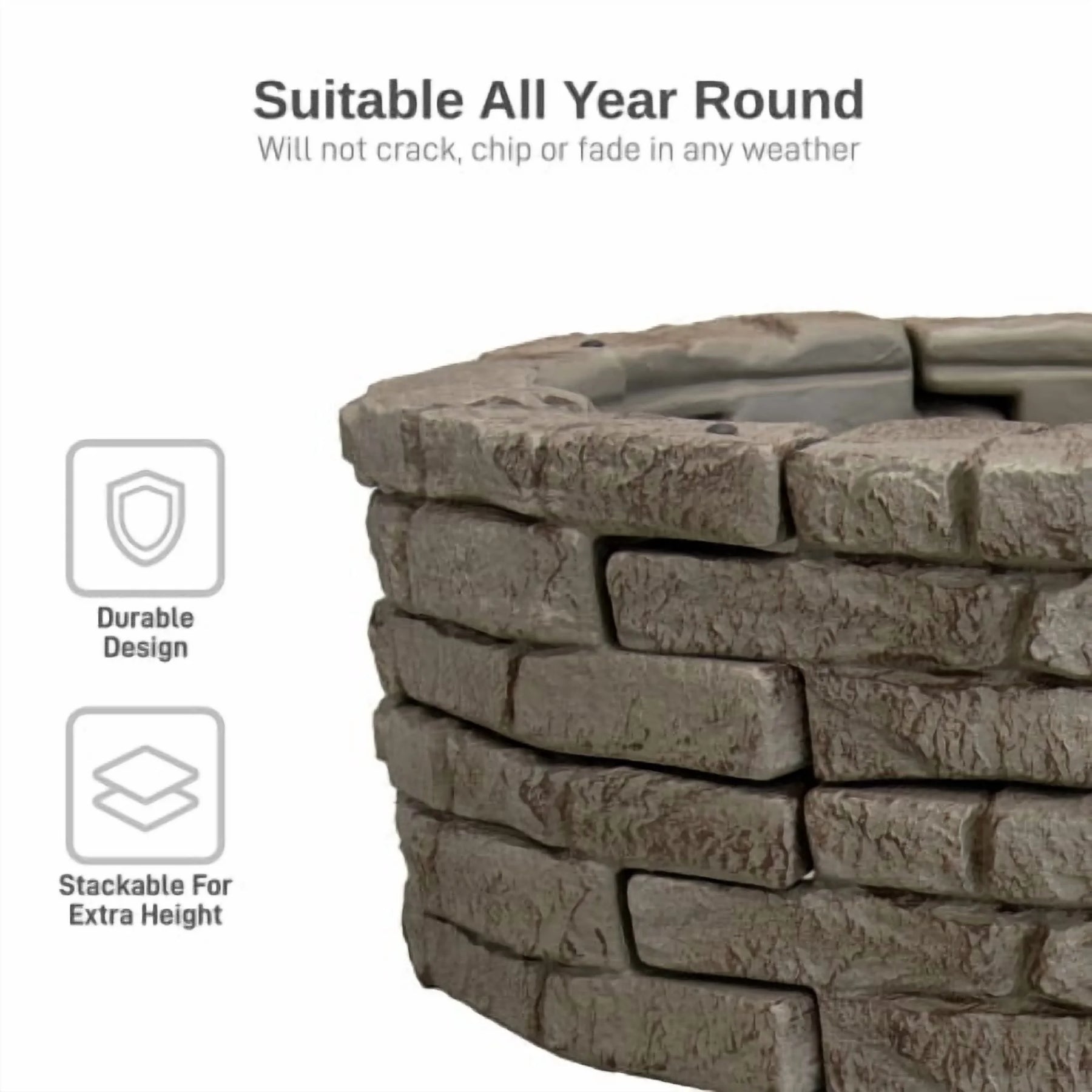 RTS Home Accents Rock Lock Raised Garden Bed Curved Rock (Pack of 4) - Product image 5