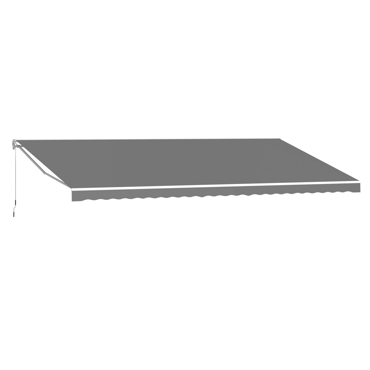AECOJOY 12'x10' Manual Retractable Awning Sun Shade, Patio Awning Canopy - Product image 1