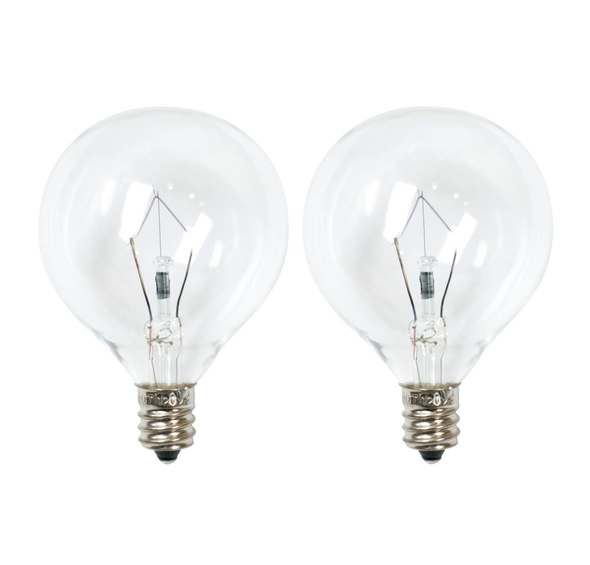 25-Watt 2pk G50 Incandescent Light Bulbs for Wax Warmers Clear - Ador - Product image 1