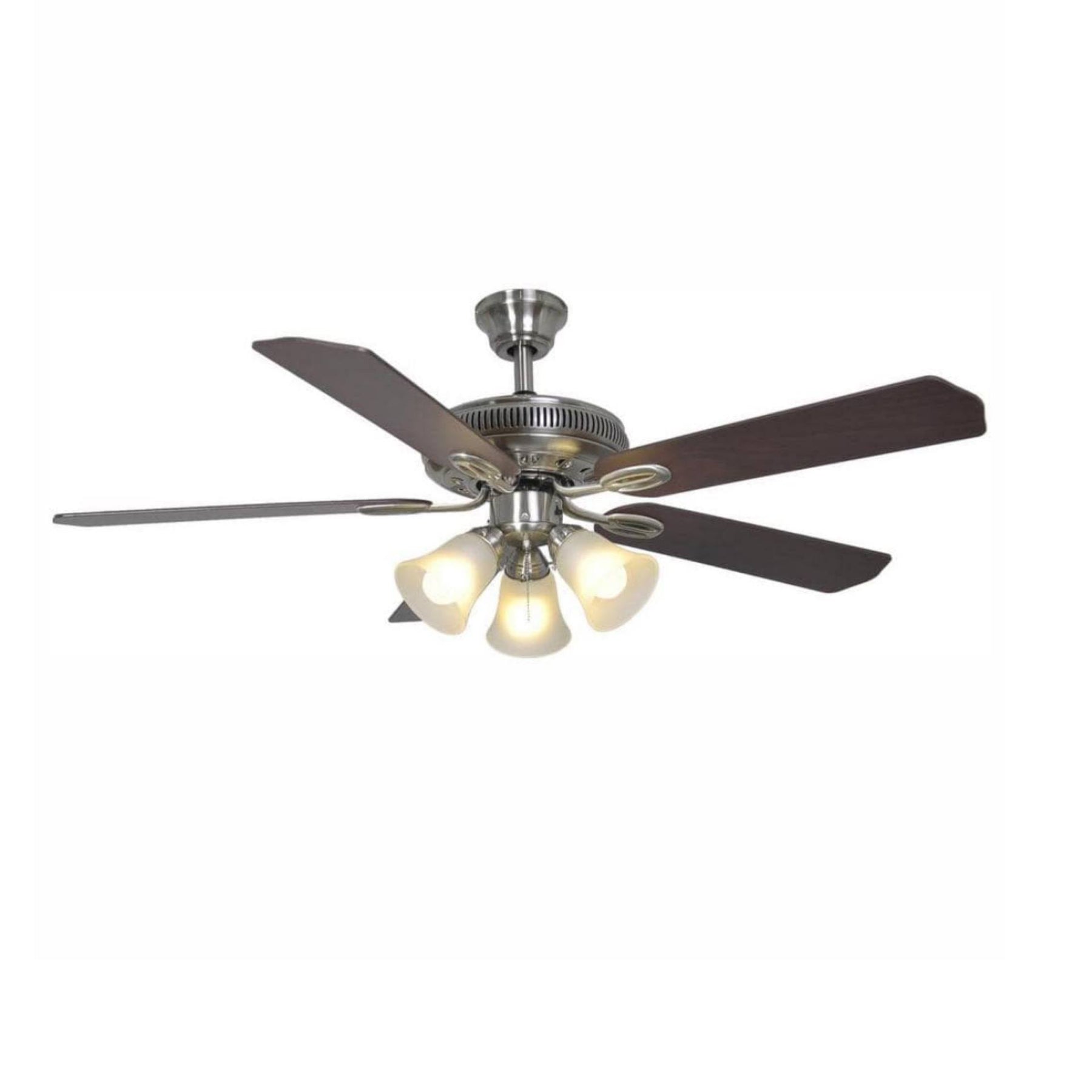 Hampton Bay Glendale 52 in. LED Indoor Brushed Nickel Ceiling Fan with Light Kit - Product image 1