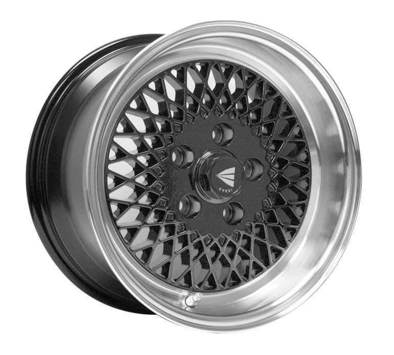 Enkei Enkei92 15" 5x114.3 Black W/Machined Lip