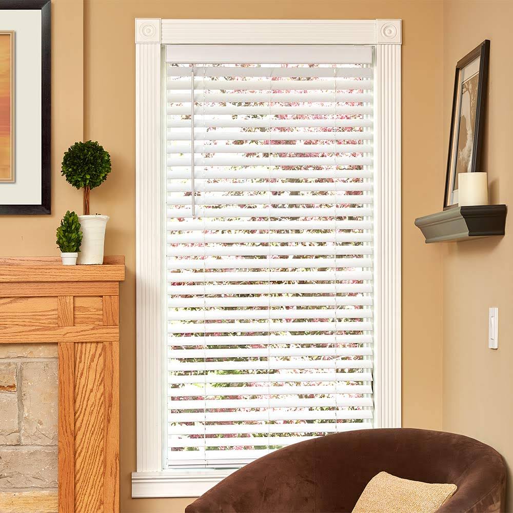 Lumino 2-Inch Flat Slat Faux Wood Cordless Room Darkening Blind for Windows - Starting at - (Over 1 - Product image 1
