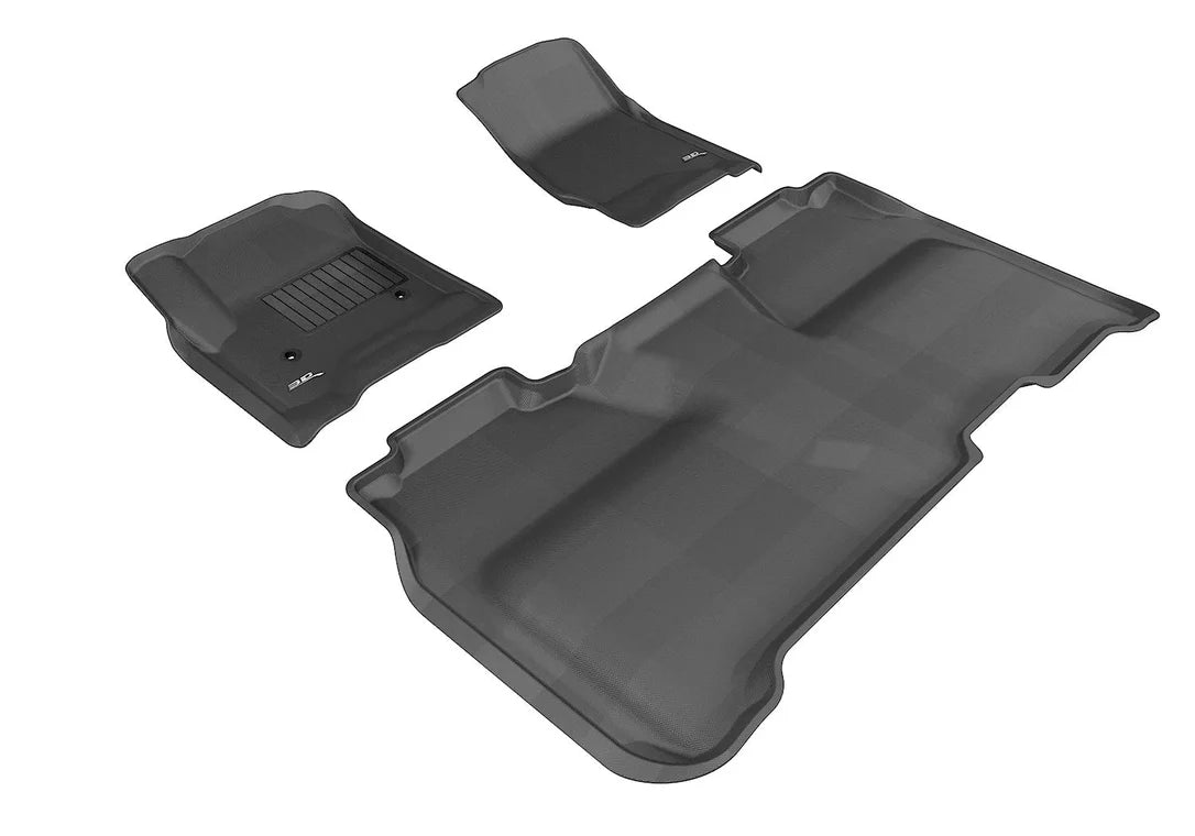 3D MAXpider L1GM01001509 - 2014-2019 GMC Sierra Crew Cab Kagu 1st & 2nd Row Floormats - Black