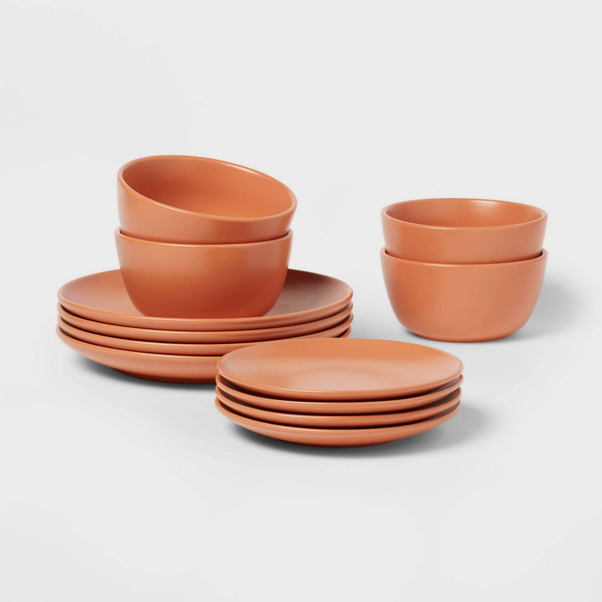 12pc Stoneware Avesta Dinnerware Set Rust - Threshold - Product image 1