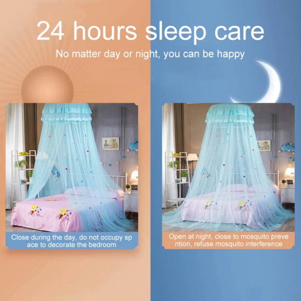Mosquito NET, Elegant Bed Canopy Set Including Full Hanging Kit, Princess Garden Lace Bed Crown Net Bed - Product image 4