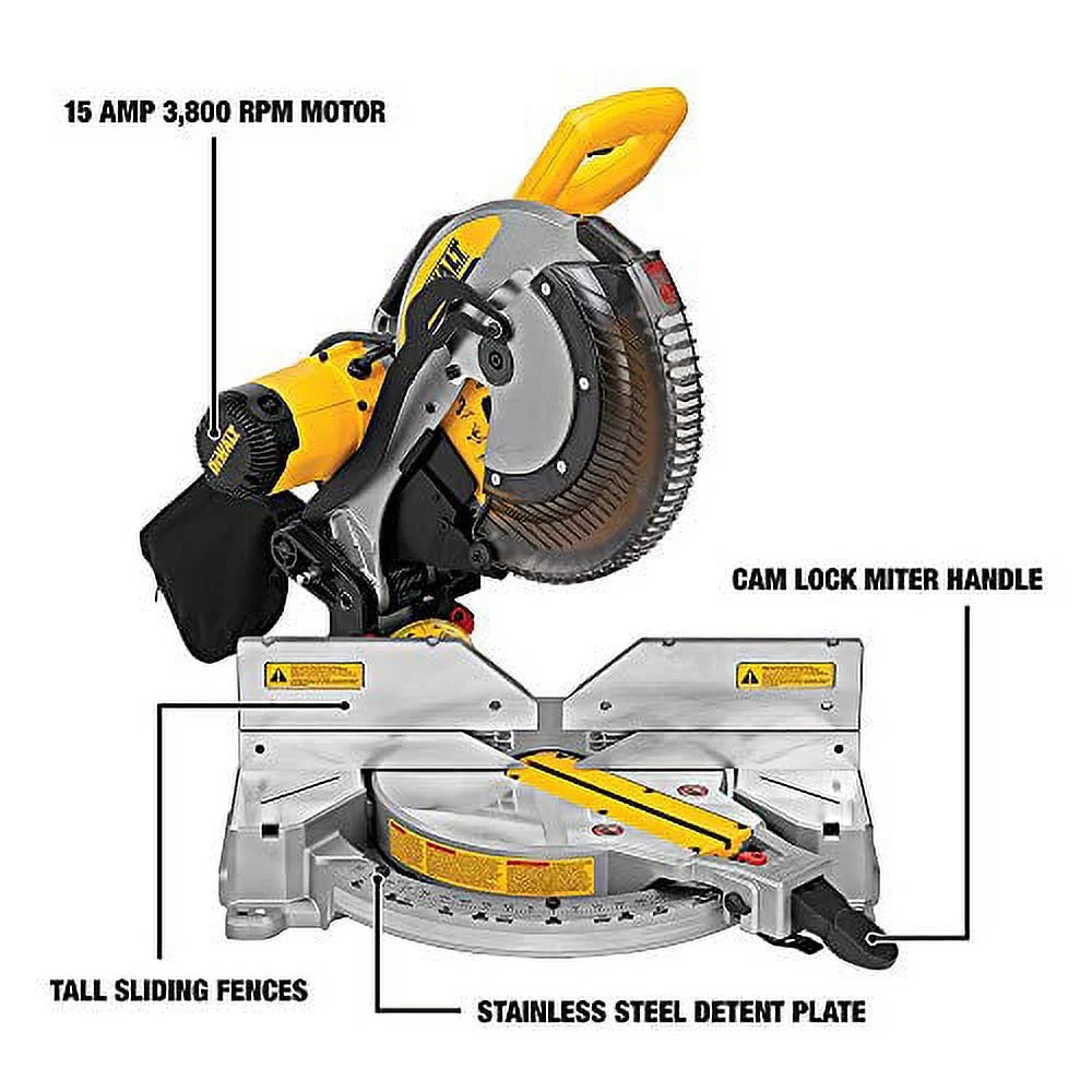 DEWALT 308351915 12 In. 15 Amp Compound Double Bevel Miter Saw - Product image 2