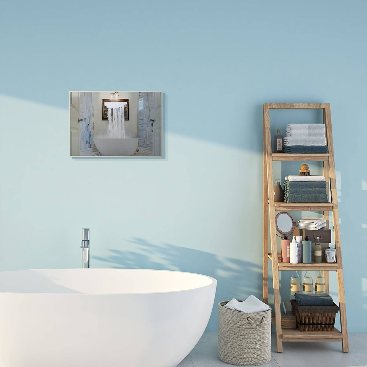 Stupell Industries Bathtub Waterfall Abstract Bathroom Photograph, Design by Milli Villa Art, 13 x 19 - Product image 1