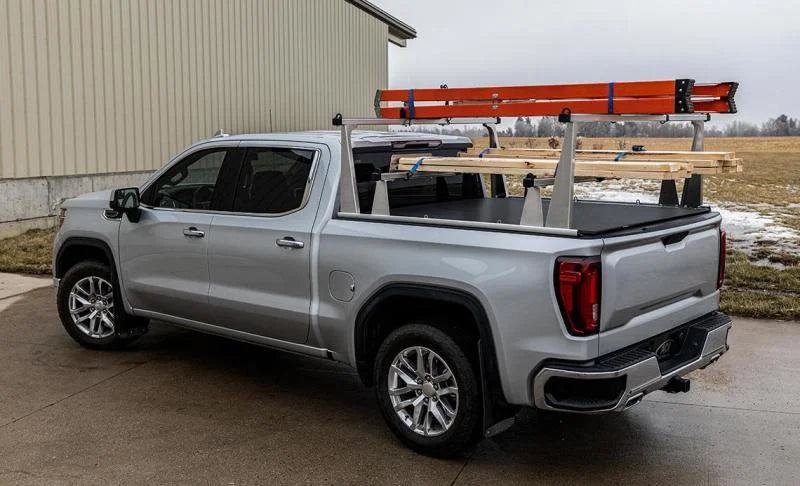 Access 4005596 - ADARAC Aluminum Uprights 12in Vertical Kit (2 Uprights w/ 1 66in Cross Bar) Silver Truck Rack