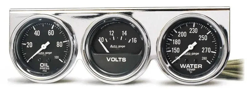 2399 Auto Meter Products Gauge Oil Pressure/ Voltmeter/ Water