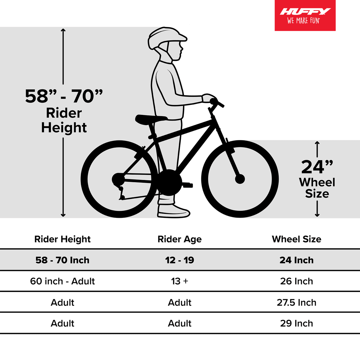 Huffy 24" Rock Creek Mountain Bike, Fits Riders 4'8" - 5'8", Gray, Adult, Men'S - Product image 5