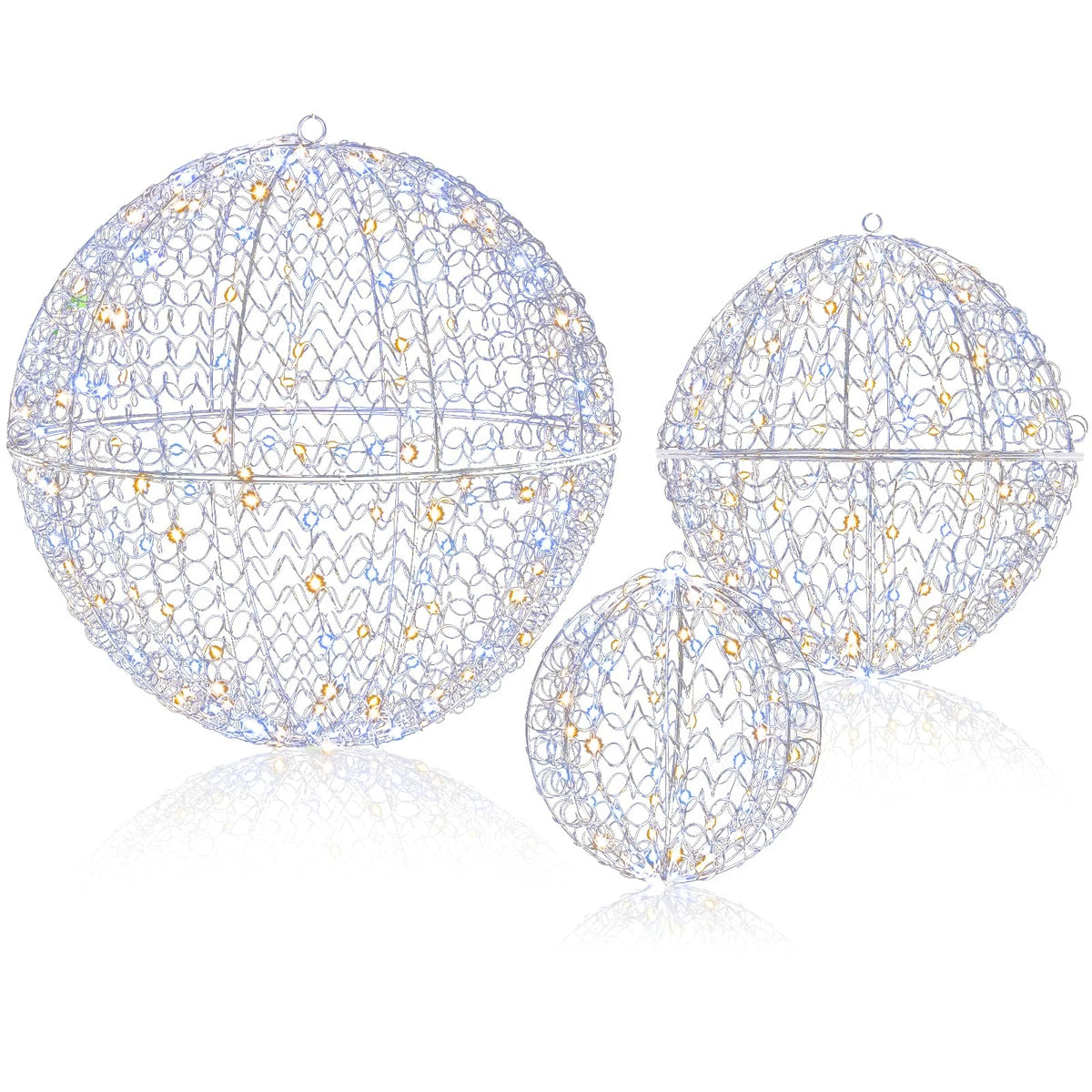 Tangkula 3 Pack Christmas LED Light Balls for Tree - Product image 9