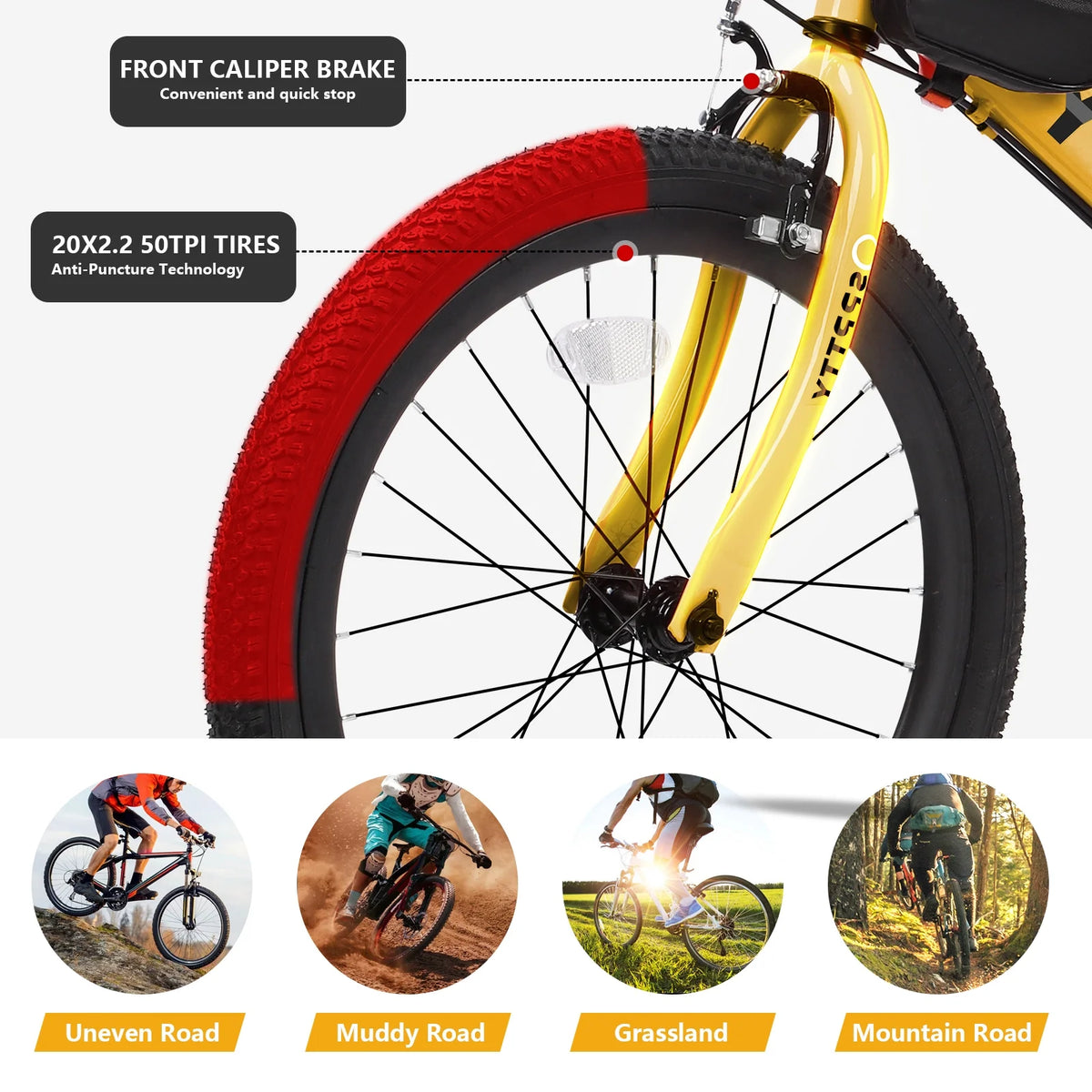 SPPTTY 20 - 24 in Bike, 6 - Speed Mountain Bike for Men Women Boys Girls, Comfort Saddle, Blue - Product image 37