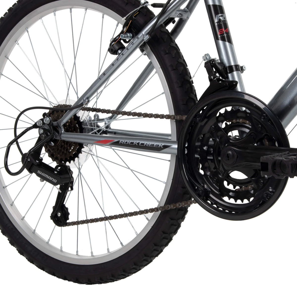 Huffy 24" Rock Creek Mountain Bike, Fits Riders 4'8" - 5'8", Gray, Adult, Men'S - Product image 10