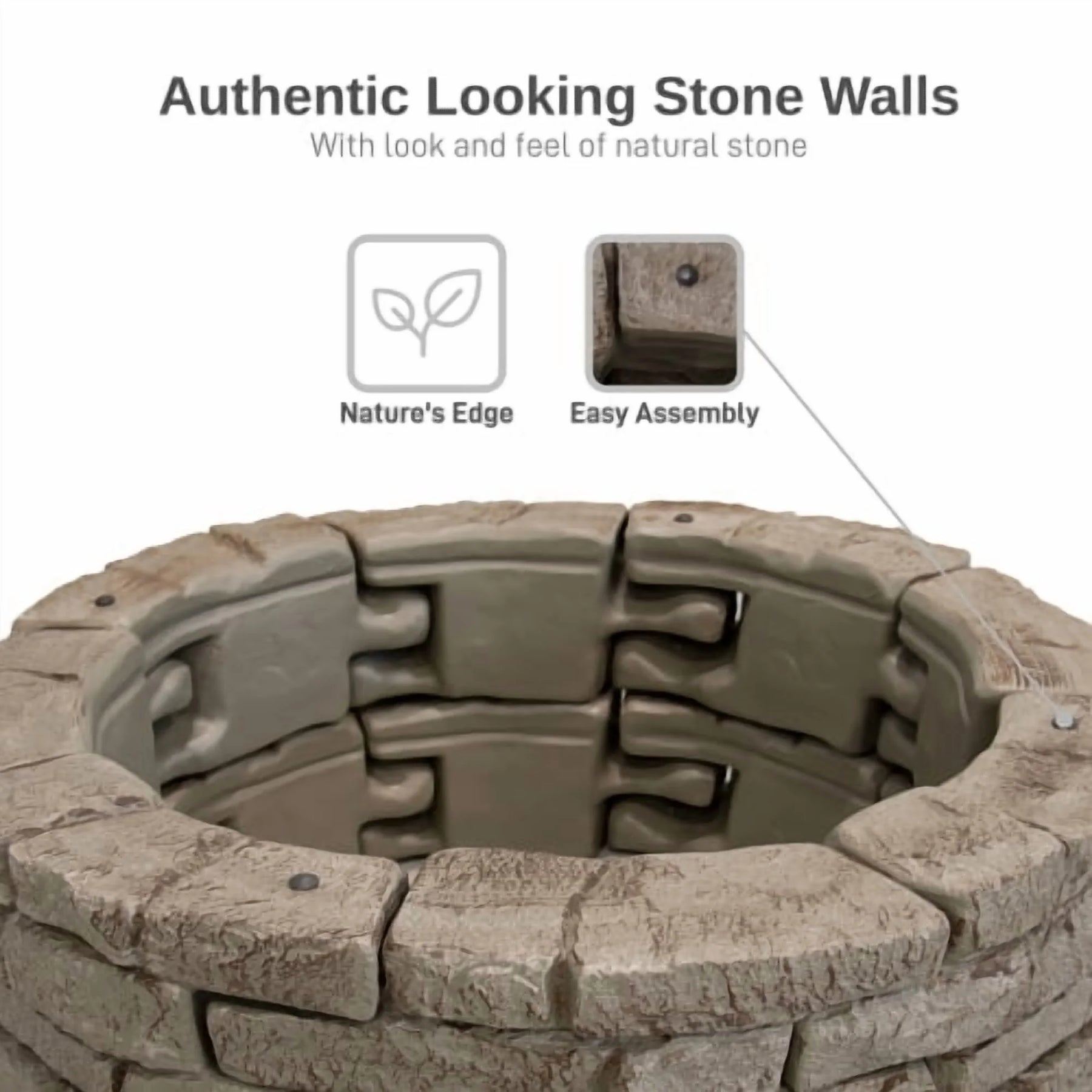 RTS Home Accents Rock Lock Raised Garden Bed Curved Rock (Pack of 4) - Product image 2