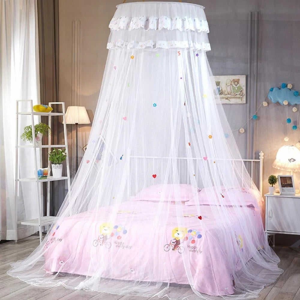 Mosquito NET, Elegant Bed Canopy Set Including Full Hanging Kit, Princess Garden Lace Bed Crown Net Bed - Product image 1