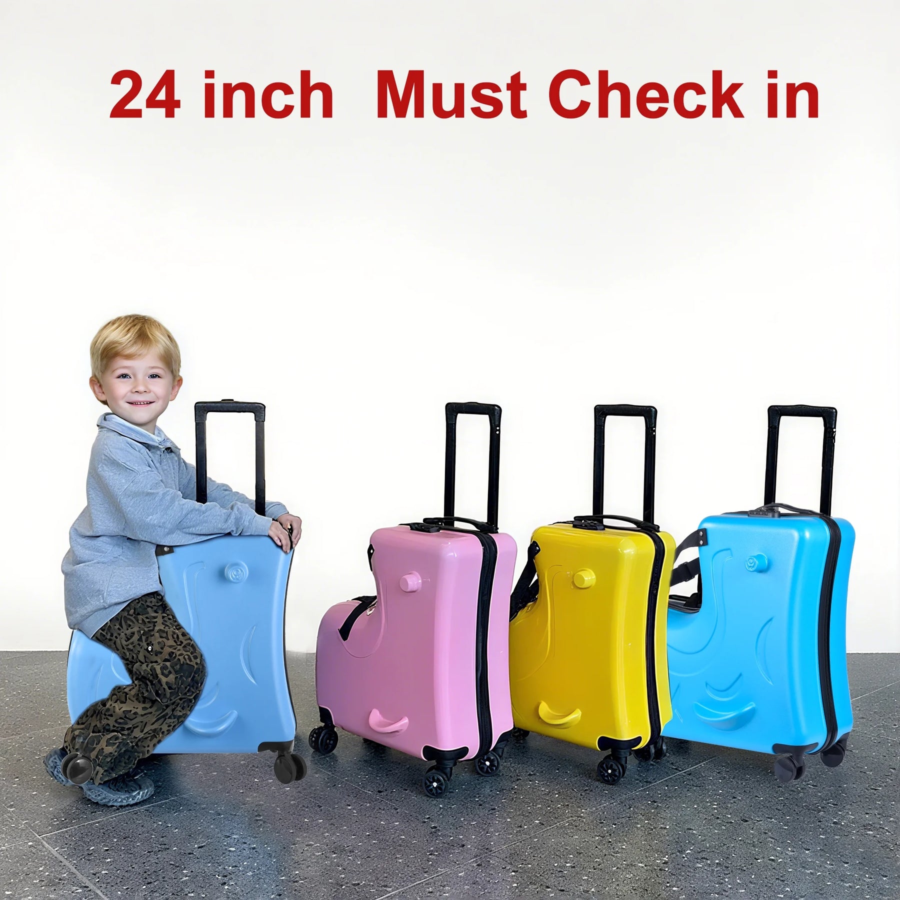 VAHIGCY Kids Luggage, Kids Ride - on Luggage with Spinner Wheels Suitcase, Kid'S Ride - Product image 22