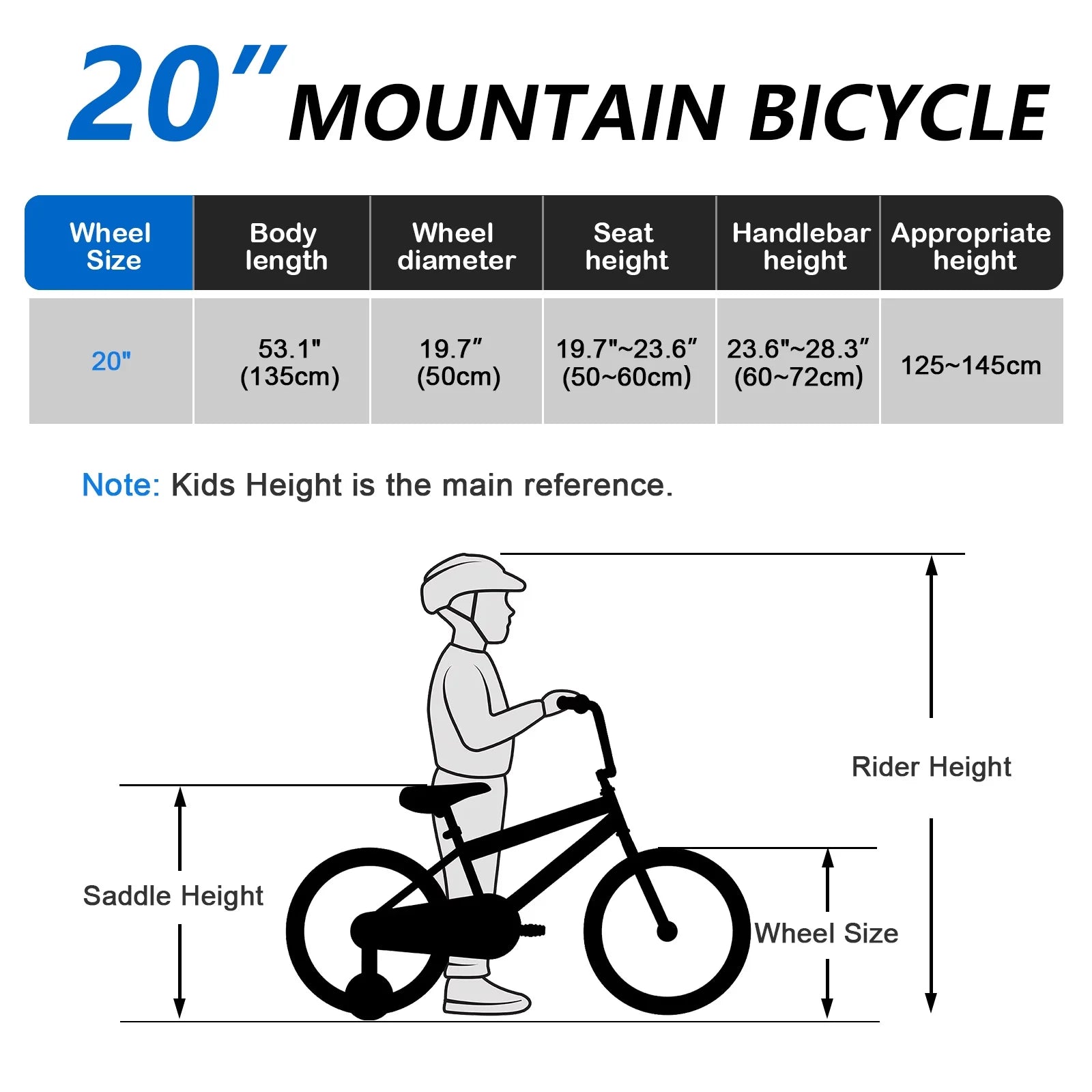 SPPTTY 20 - 24 in Bike, 6 - Speed Mountain Bike for Men Women Boys Girls, Comfort Saddle, Blue - Product image 12