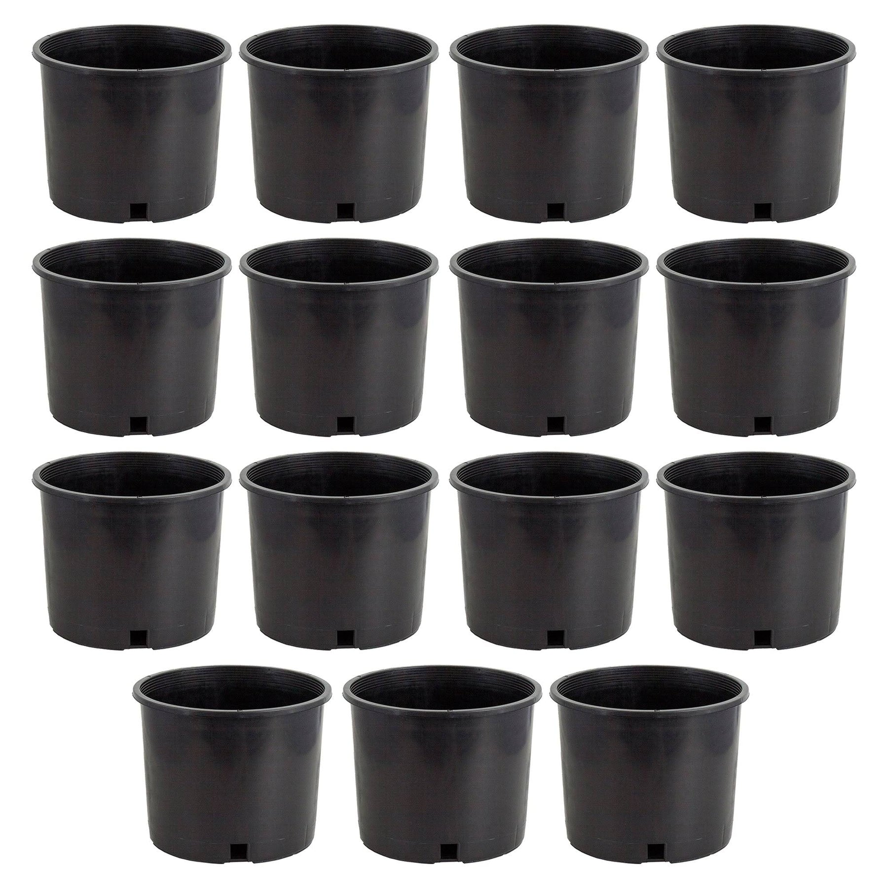 Pro Cal 5 Gal Premium Nursery Black Plastic Planter Garden Grow Pots (Set of 15) - Product image 1