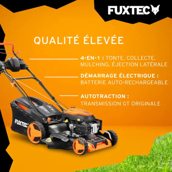Self-propelled thermal mower with electric start, 196 cm, 51 cm - 6 HP, 60 L. -