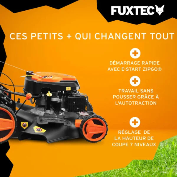 Self-propelled thermal mower with electric start, 196 cm, 51 cm - 6 HP, 60 L. -