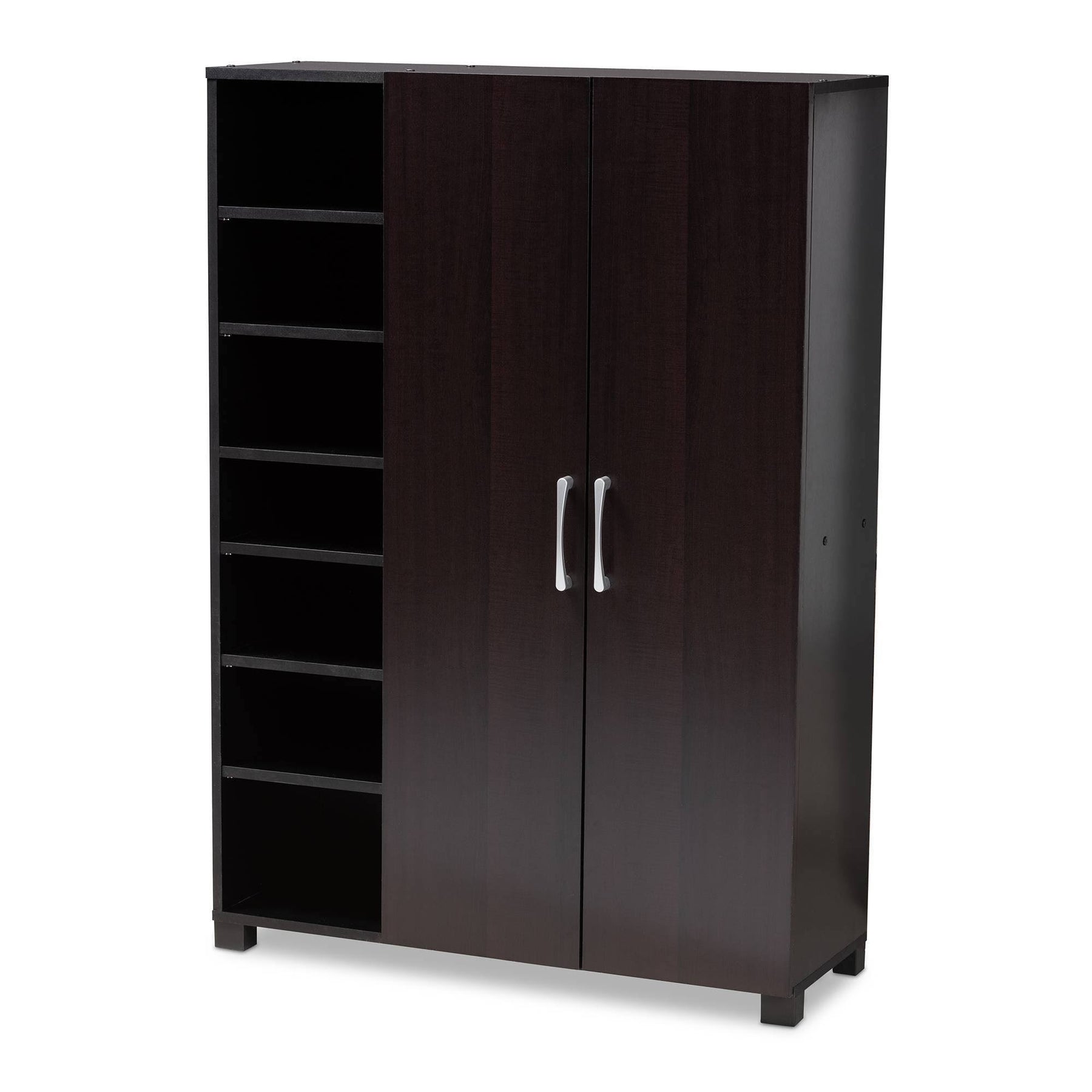Baxton Studio Marine Modern and Contemporary Wenge Dark Brown Finished 2-Door Wood Entryway Shoe Storage - Product image 1