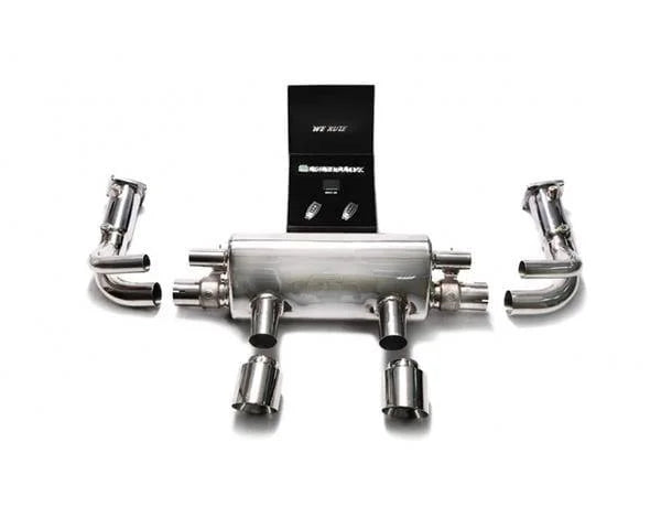 ARMYTRIX Stainless Steel Sport Race Valvetronic Catback Exhaust System Dual Matte Black Tips Porsche 991.2 Carrera 17-18