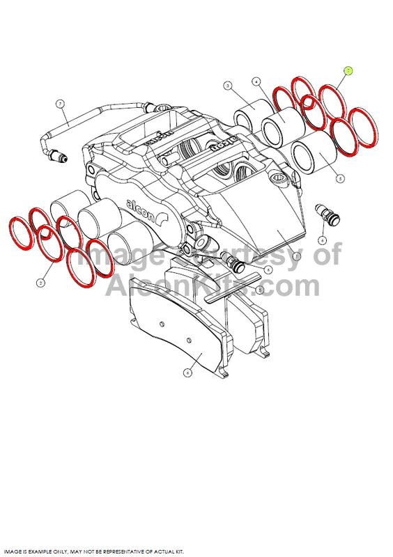 Alcon Jeep JL Front Caliper Rebuild Kit