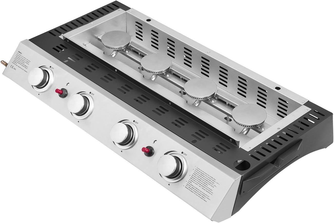 Happy Garden Valencia gas plancha - 4 burners 10kW + Trolley