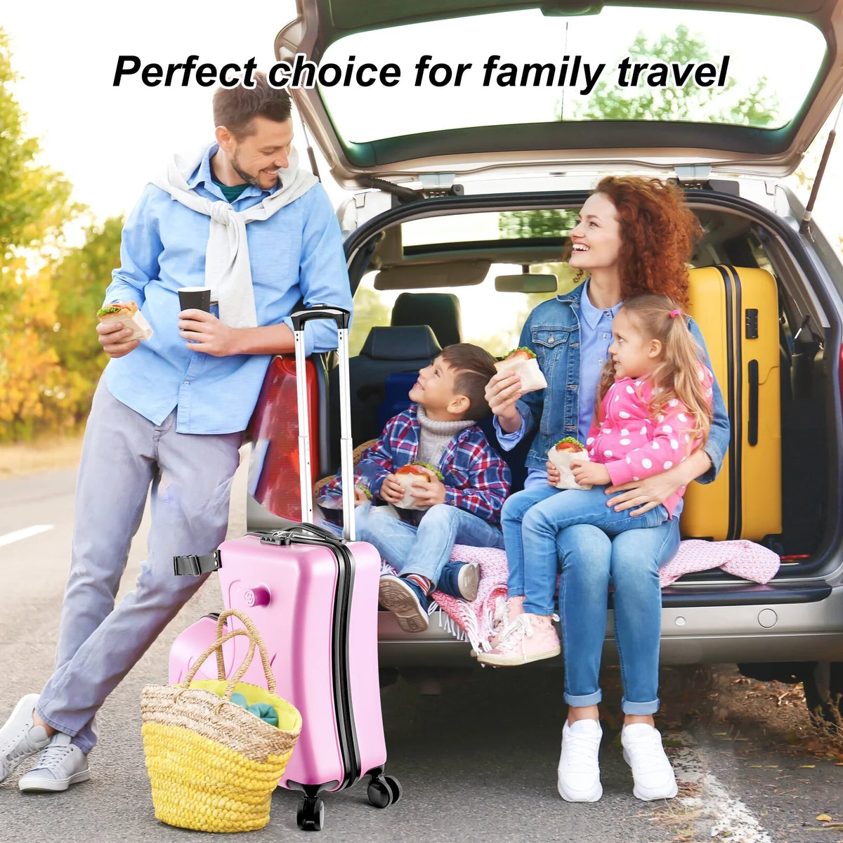 20" Children'S Ride - on Luggage with Safety Belt Matte Finish, Silent Wheels - Product image 13