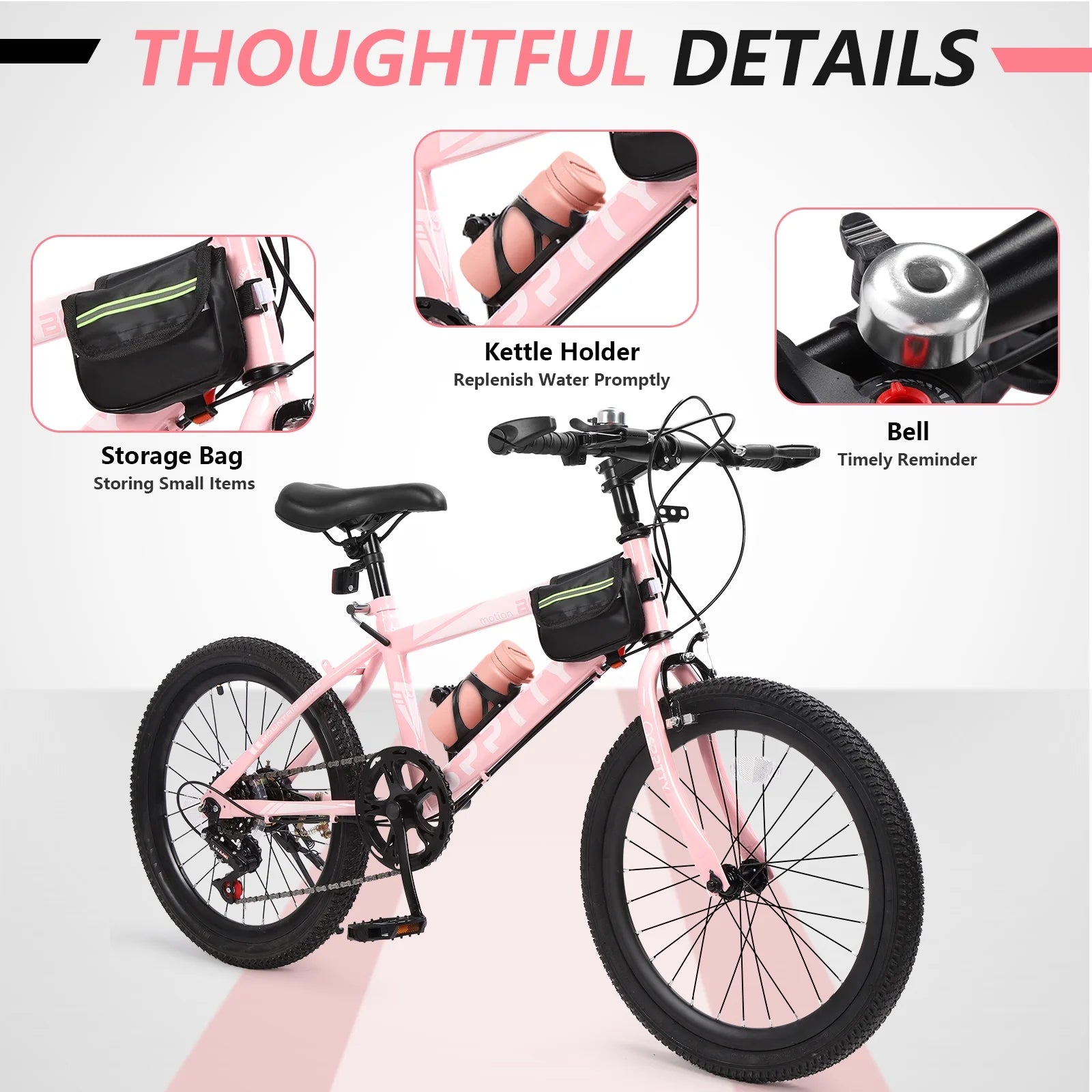 SPPTTY 20 - 24 in Bike, 6 - Speed Mountain Bike for Men Women Boys Girls, Comfort Saddle, Blue - Product image 21