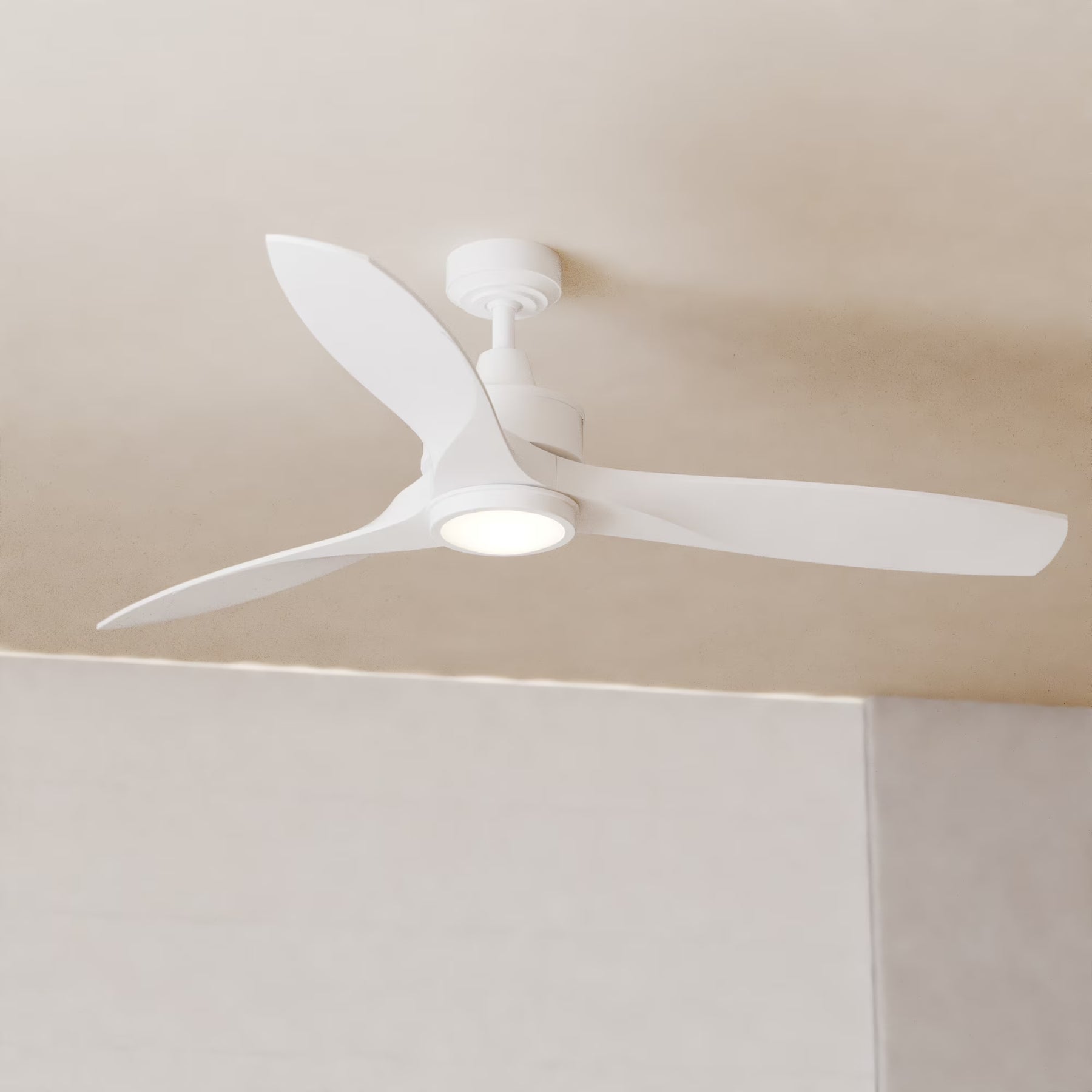 Vaxcel Curtiss Satin Brass Mid - Century Modern MCM Wood Propeller Ceiling Fan with LED Light Kit and - Product image 7
