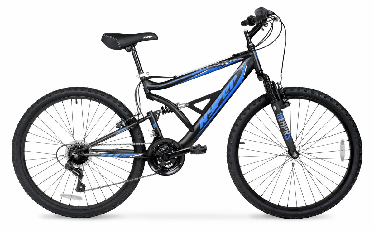 Hyper Bicycles Men'S 26" Shocker Mountain Bike, Black/Blue - Product image 1