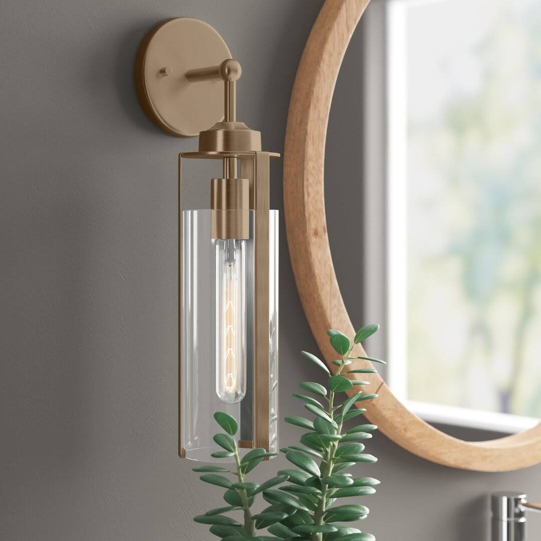 Keziah 1 - Light Dimmable Bath Sconce Zipcode Design Finish: Burnished Brass - Product image 1