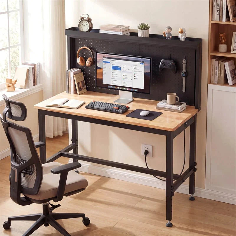 48" Heavy-Duty Workbench with AC/USB Outlets & Pegboard, 2000 LBS Max Load - Product image 4
