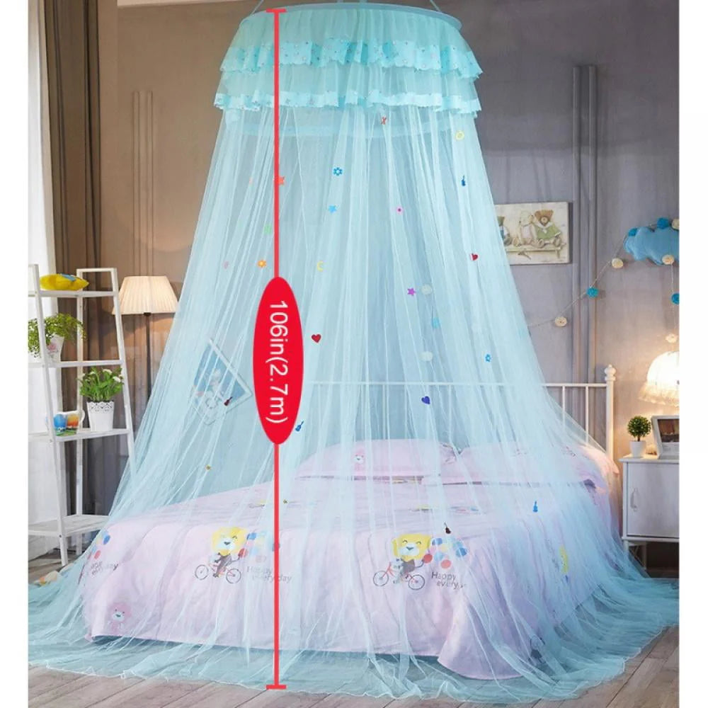 Mosquito NET, Elegant Bed Canopy Set Including Full Hanging Kit, Princess Garden Lace Bed Crown Net Bed - Product image 6