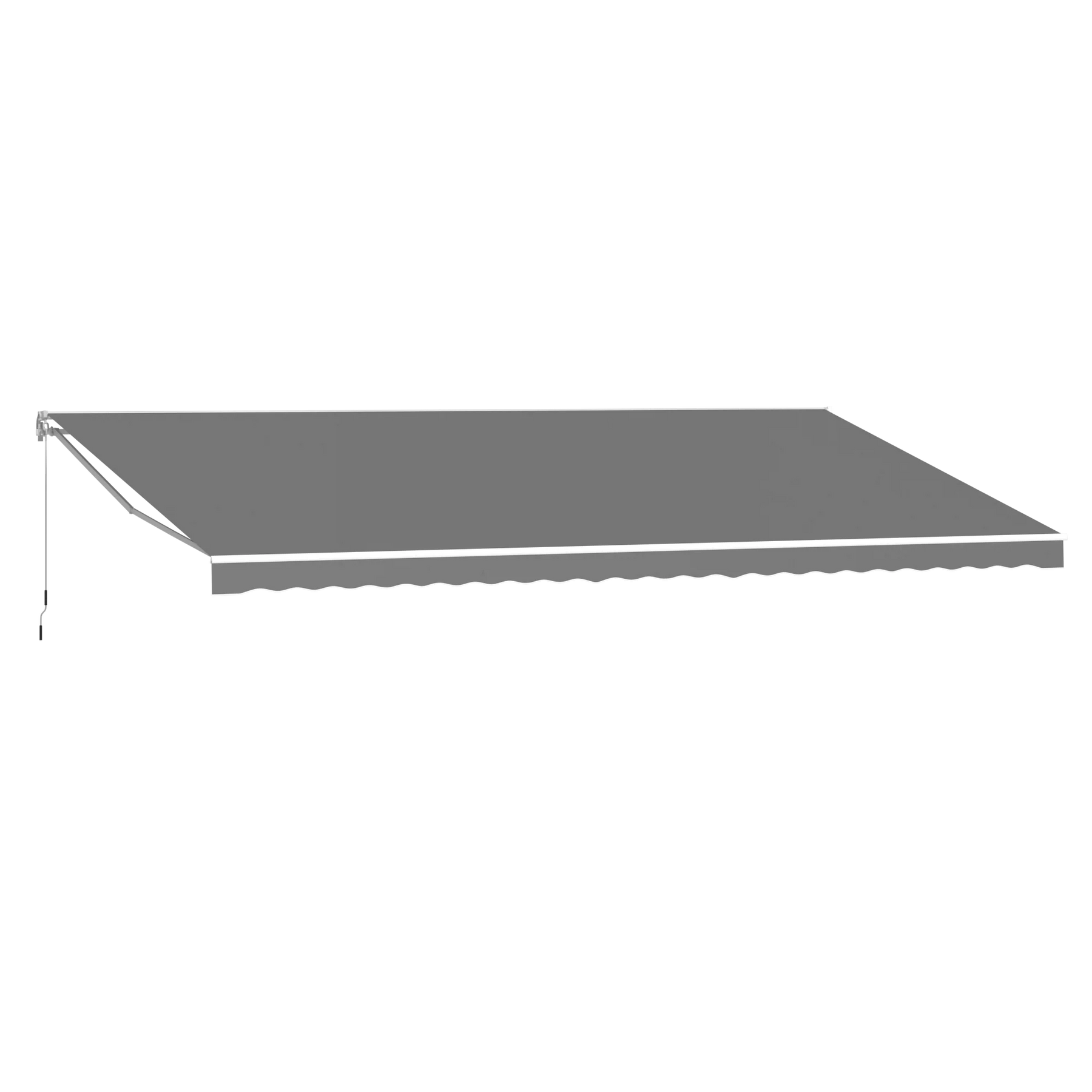 AECOJOY 12'x10' Manual Retractable Awning Sun Shade, Patio Awning Canopy - Product image 1