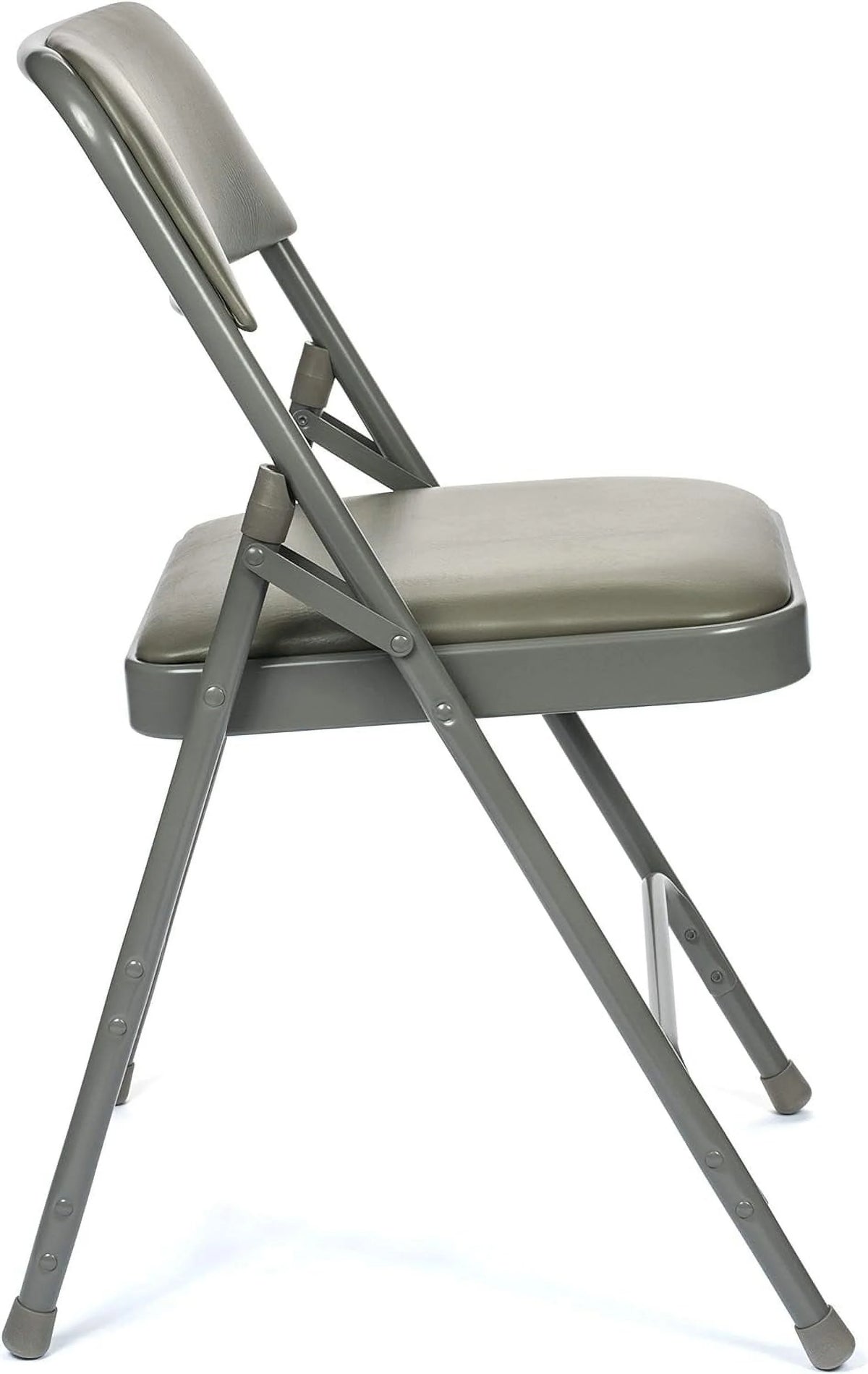 5pc. XL Series Folding Card Table and Triple Braced Vinyl Padded Chair Set, Commercial Quality, Grey - Product image 8