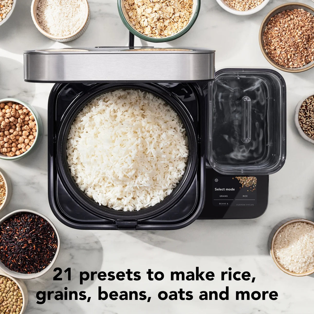 Kitchenaid Grain and Rice Cooker 8 Cup with Automatically Sensing Integrated Scale + Water Tank, KGC3155BM - Product image 3