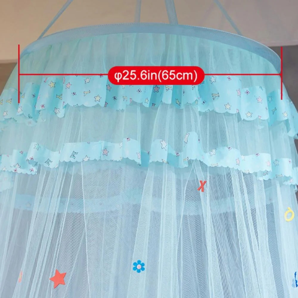 Mosquito NET, Elegant Bed Canopy Set Including Full Hanging Kit, Princess Garden Lace Bed Crown Net Bed - Product image 5